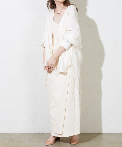 mystic（ミスティック）の「ラップロングジャンバースカート（ワンピース・レディース・ベージュ/アイボリー/ブラック・FREE）」の22枚目の写真