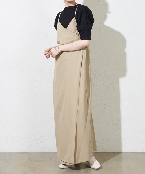 mystic（ミスティック）の「ラップロングジャンバースカート（ワンピース・レディース・ベージュ/アイボリー/ブラック・FREE）」の15枚目の写真