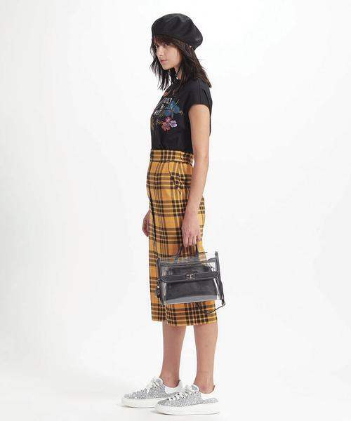 Diagram(ダイアグラム)の「チェックタイトミディスカート(スカート・レディース・グリーン/イエロー・36)」の4枚目の写真