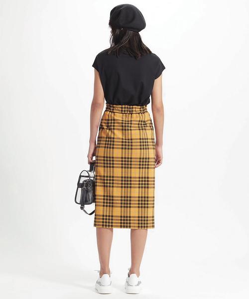 Diagram(ダイアグラム)の「チェックタイトミディスカート(スカート・レディース・グリーン/イエロー・36)」の5枚目の写真