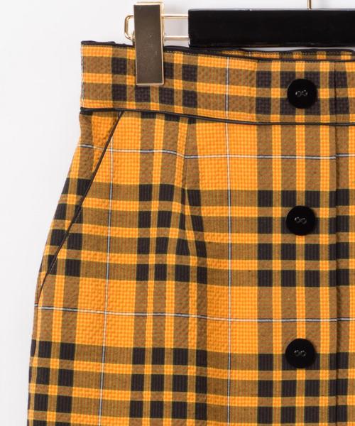 Diagram(ダイアグラム)の「チェックタイトミディスカート(スカート・レディース・グリーン/イエロー・36)」の6枚目の写真