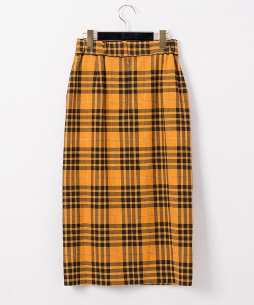 Diagram(ダイアグラム)の「チェックタイトミディスカート(スカート・レディース・グリーン/イエロー・36)」の9枚目の写真