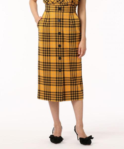 Diagram(ダイアグラム)の「チェックタイトミディスカート(スカート・レディース・グリーン/イエロー・36)」の13枚目の写真