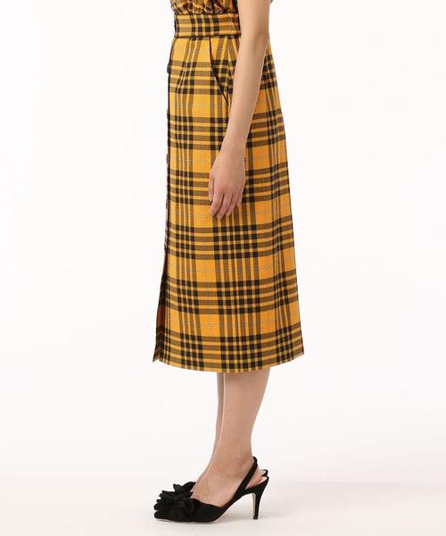 Diagram(ダイアグラム)の「チェックタイトミディスカート(スカート・レディース・グリーン/イエロー・36)」の14枚目の写真