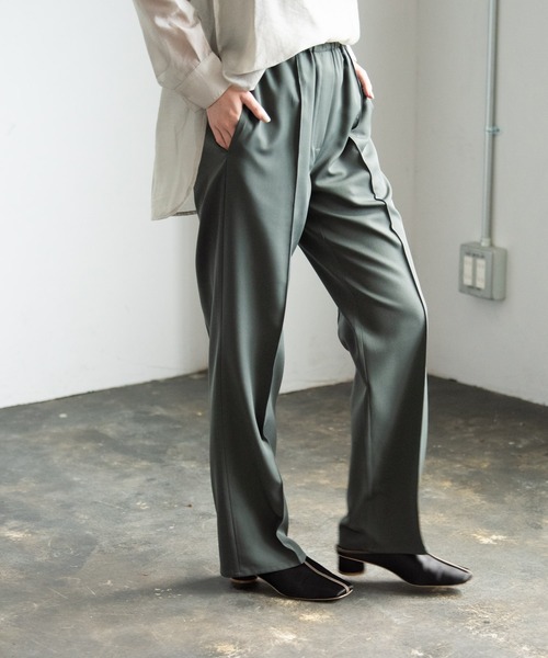 Aunt Marie's（アントマリーズ）の「【低身長向けSサイズ有】センターシームセミワイドカラースラックス / AUNT MARIE'S（スラックス・レディース・オリーブ/グリーン/ブラウン/ダークブラウン・SMALL/FREE）」の18枚目の写真