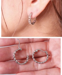 (EL)【ユニセックス】シルバー925 デザイン ピアス[2個入り/両耳用]
