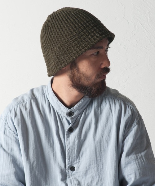 RACAL（ラカル）の「Down Brim Knit Metro Hat / ダウンブリムニットメトロハット（ニットキャップ/ビーニー・メンズ・ブラック/アイボリー/ブラウン/ベージュ/チャコールグレー/オリーブ・FREE）」の6枚目の写真