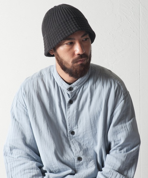 RACAL（ラカル）の「Down Brim Knit Metro Hat / ダウンブリムニットメトロハット（ニットキャップ/ビーニー・メンズ・ブラック/アイボリー/ブラウン/ベージュ/チャコールグレー/オリーブ・FREE）」の3枚目の写真