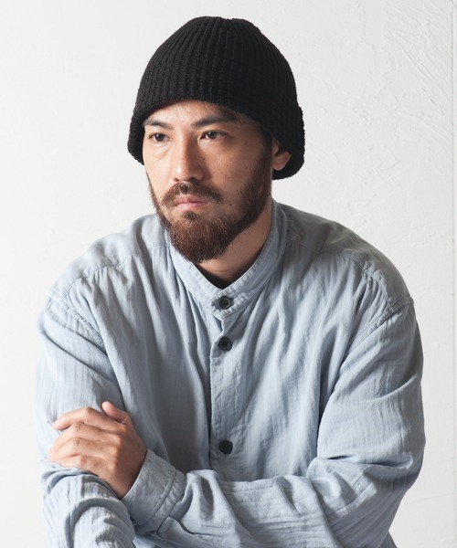 RACAL（ラカル）の「Down Brim Knit Metro Hat / ダウンブリムニットメトロハット（ニットキャップ/ビーニー・メンズ・ブラック/アイボリー/ブラウン/ベージュ/チャコールグレー/オリーブ・FREE）」の9枚目の写真