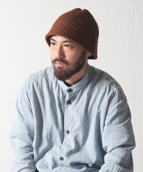 RACAL（ラカル）の「Down Brim Knit Metro Hat / ダウンブリムニットメトロハット（ニットキャップ/ビーニー・メンズ・ブラック/アイボリー/ブラウン/ベージュ/チャコールグレー/オリーブ・FREE）」の7枚目の写真