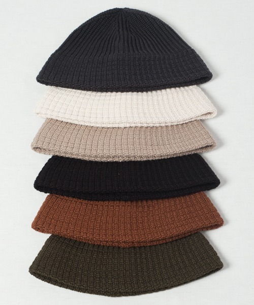 RACAL（ラカル）の「Down Brim Knit Metro Hat / ダウンブリムニットメトロハット（ニットキャップ/ビーニー・メンズ・ブラック/アイボリー/ブラウン/ベージュ/チャコールグレー/オリーブ・FREE）」の8枚目の写真
