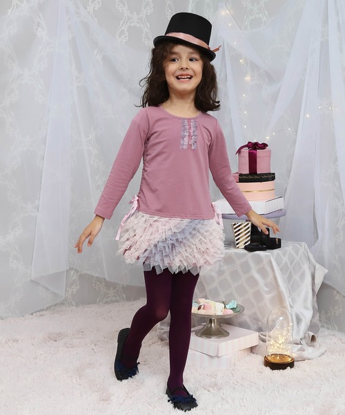 ミルフィーユワンピース 長袖 Xl 130 140cm ワンピース Panpantutu パンパンチュチュ のファッション通販 Zozotown