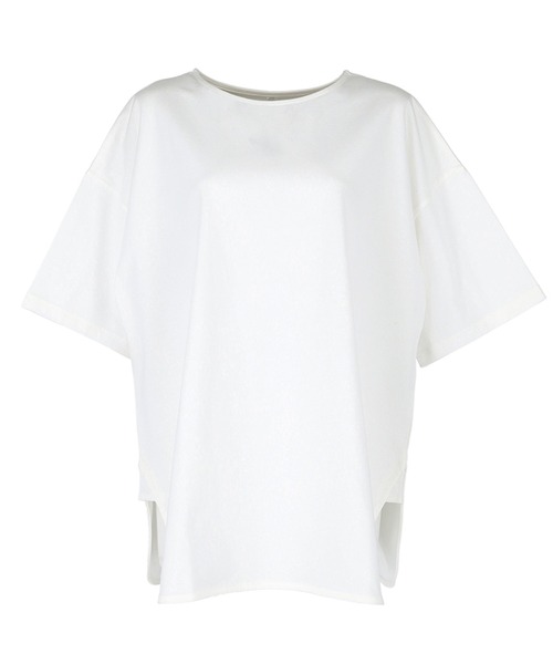 coca（coca）（コカ）の「サイドスリットビッグTシャツ COTTON from the US（Tシャツ/カットソー・レディース・チャコールグレー/ホワイト/その他/チャコール/ライトグレー・ONE SIZE/L/M）」の7枚目の写真