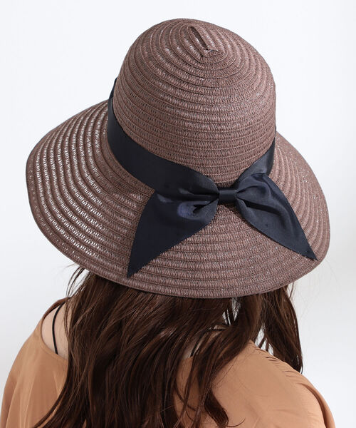Ray BEAMS（レイビームス）の「Ray BEAMS / リボン ハット（ハット・レディース・ブラウン/ライトグレー/ナチュラル・ONE SIZE）」の7枚目の写真