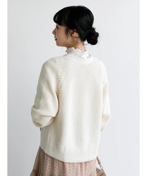 earth music&ecology（アースミュージックアンドエコロジー）の「BIGシルエットカーディガン ＊（カーディガン/ボレロ・レディース・ラベンダー/ベージュ/アイボリー/サックスブルー・FREE）」の21枚目の写真