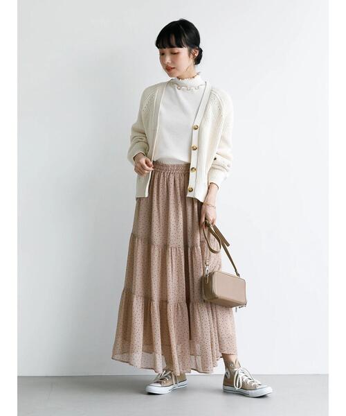 earth music&ecology（アースミュージックアンドエコロジー）の「BIGシルエットカーディガン ＊（カーディガン/ボレロ・レディース・ラベンダー/ベージュ/アイボリー/サックスブルー・FREE）」の22枚目の写真