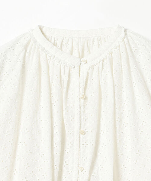 BEAMS BOY（ビームスボーイ）の「BEAMS BOY / カットワーク ロングスリーブ スモック（シャツ/ブラウス・レディース・オフホワイト/ブラック・ONE SIZE）」の12枚目の写真