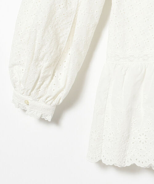 BEAMS BOY（ビームスボーイ）の「BEAMS BOY / カットワーク ロングスリーブ スモック（シャツ/ブラウス・レディース・オフホワイト/ブラック・ONE SIZE）」の13枚目の写真