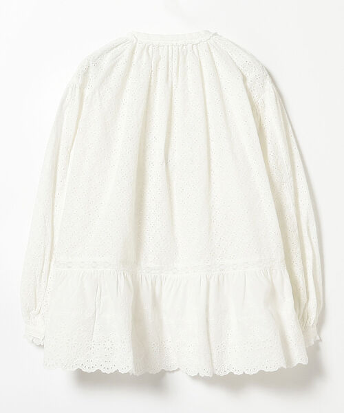 BEAMS BOY（ビームスボーイ）の「BEAMS BOY / カットワーク ロングスリーブ スモック（シャツ/ブラウス・レディース・オフホワイト/ブラック・ONE SIZE）」の14枚目の写真