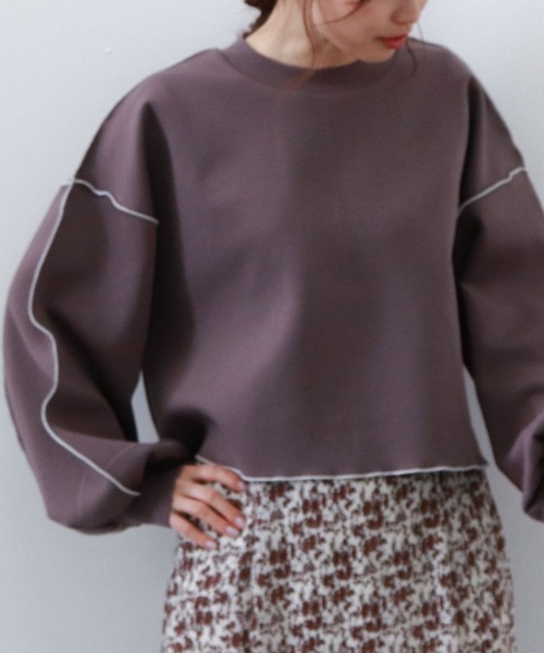 archives（アルシーヴ）の「ダンボールアウトメロープルオーバー（スウェット・レディース・オフホワイト/チャコールグレー/ベージュ/グリーン・MEDIUM）」の3枚目の写真