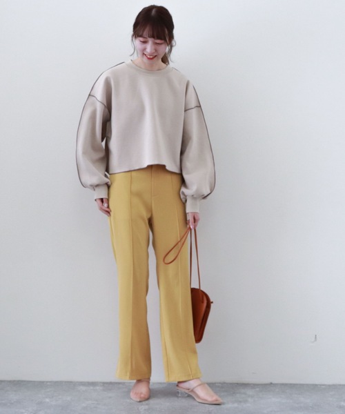 archives（アルシーヴ）の「ダンボールアウトメロープルオーバー（スウェット・レディース・オフホワイト/チャコールグレー/ベージュ/グリーン・MEDIUM）」の5枚目の写真