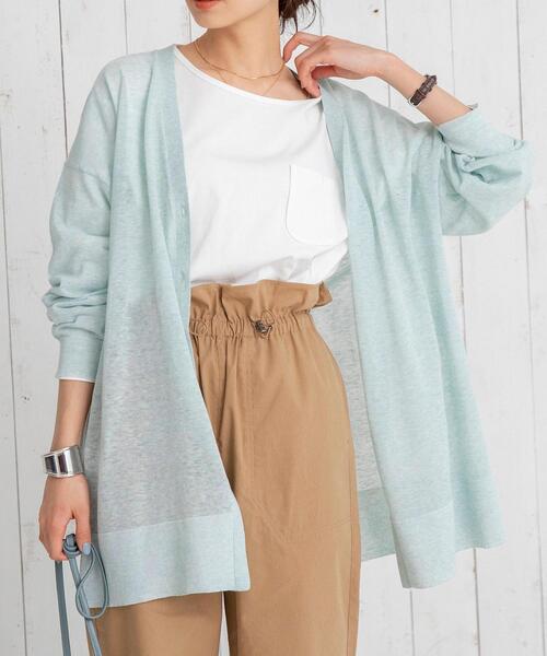 シアーバックスリットパフ袖ロングカーディガン レディース Women Coen コーエン 公式ファッション通販