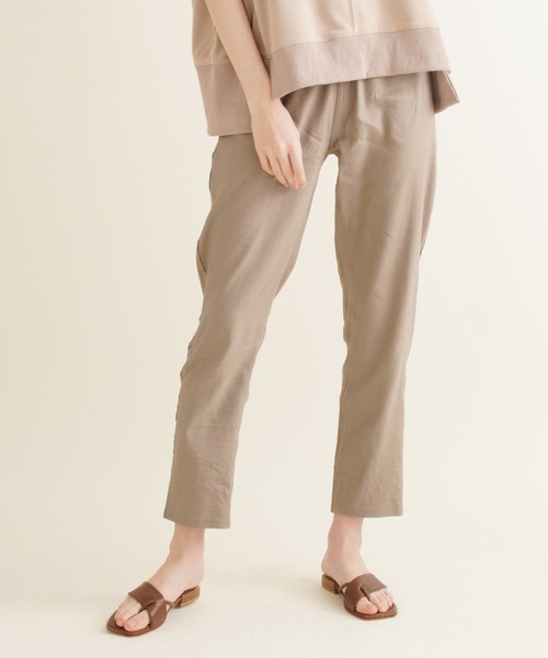 Kelen(ケレン)の「「KELEN / ケレン」リネンレーヨンイージーパンツ"Alto Linen"(その他パンツ・レディース・チャコールグレー/ブラック/アイボリー/グレイッシュベージュ・S/M/L/XS)」の4枚目の写真
