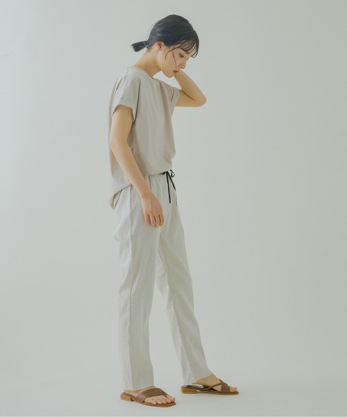 Kelen(ケレン)の「「KELEN / ケレン」リネンレーヨンイージーパンツ"Alto Linen"(その他パンツ・レディース・チャコールグレー/ブラック/アイボリー/グレイッシュベージュ・S/M/L/XS)」の8枚目の写真