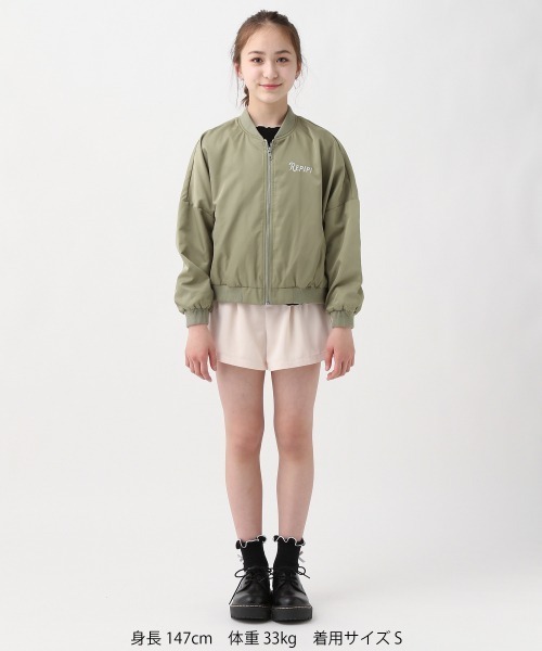 repipi armario(レピピ アルマリオ)の「バックプリントMA-1(MA-1・キッズ・カーキ/ブラック・SMALL/LARGE/MEDIUM)」の9枚目の写真