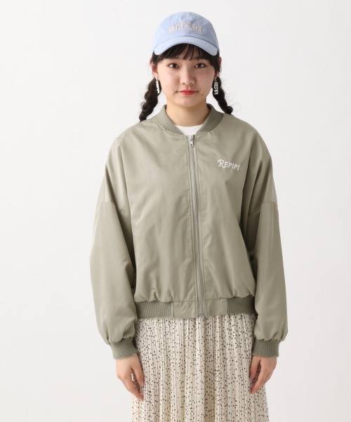 repipi armario(レピピ アルマリオ)の「バックプリントMA-1(MA-1・キッズ・カーキ/ブラック・SMALL/LARGE/MEDIUM)」の12枚目の写真