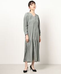 Te chichi | ヴィンテージサテンティアードワンピース(ワンピース)