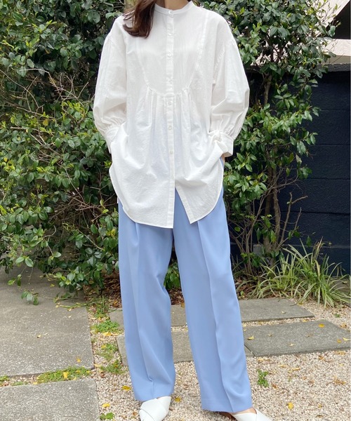 AZUL ENCANTO(アズールエンカント)の「バンドカラー袖ボリュームブラウス(シャツ/ブラウス・レディース・ホワイト/ベージュ/パープル・FREE)」の13枚目の写真