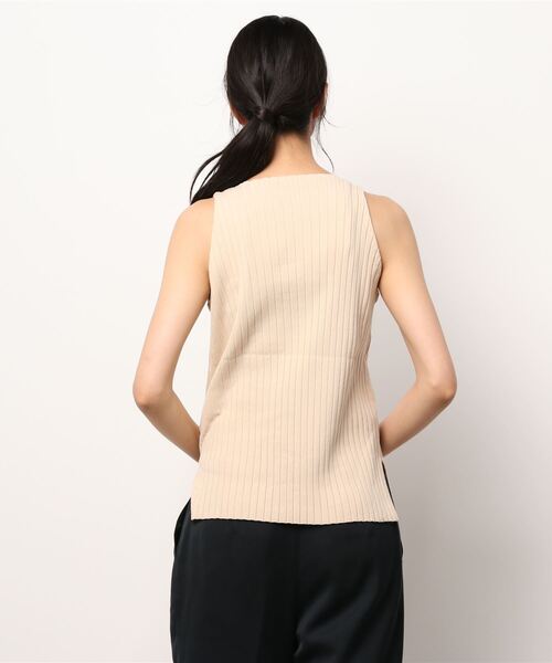 Mila Owen（ミラオーウェン）の「アメスリリブタンクトップ（ニット/セーター・レディース・ブラック/パープル/マルチ/ライトベージュ・1/0）」の6枚目の写真