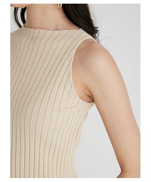 Mila Owen（ミラオーウェン）の「アメスリリブタンクトップ（ニット/セーター・レディース・ブラック/パープル/マルチ/ライトベージュ・1/0）」の14枚目の写真