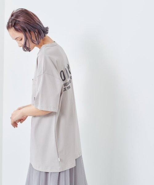 CONVERSE(コンバース)の「【CONVERSE】シルケットバックロゴTee(Tシャツ/カットソー・レディース・ブラウン/パープル/グレー・M)」の6枚目の写真