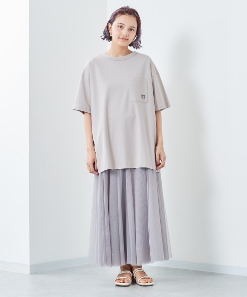 CONVERSE(コンバース)の「【CONVERSE】シルケットバックロゴTee(Tシャツ/カットソー・レディース・ブラウン/パープル/グレー・M)」の7枚目の写真