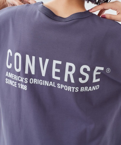 CONVERSE(コンバース)の「【CONVERSE】シルケットバックロゴTee(Tシャツ/カットソー・レディース・ブラウン/パープル/グレー・M)」の12枚目の写真