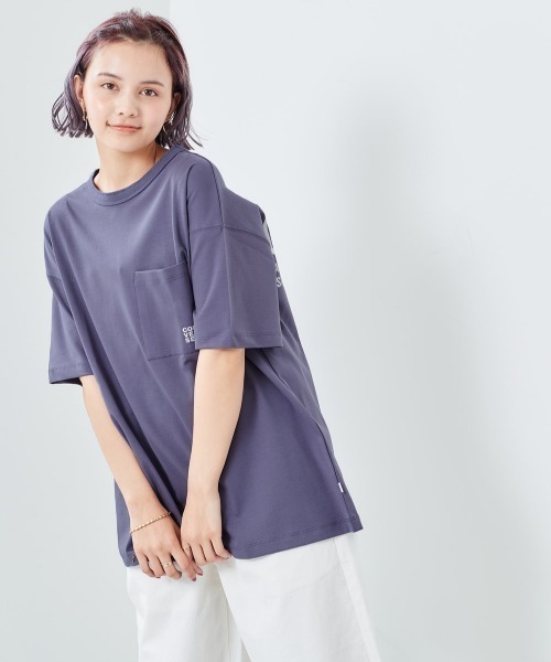 CONVERSE(コンバース)の「【CONVERSE】シルケットバックロゴTee(Tシャツ/カットソー・レディース・ブラウン/パープル/グレー・M)」の8枚目の写真