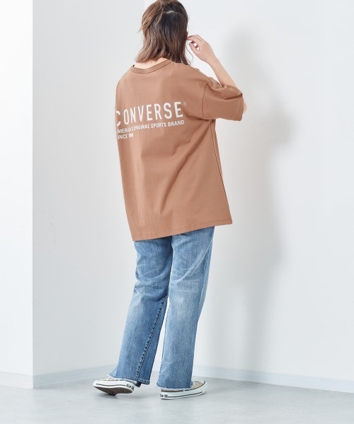 CONVERSE(コンバース)の「【CONVERSE】シルケットバックロゴTee(Tシャツ/カットソー・レディース・ブラウン/パープル/グレー・M)」の17枚目の写真