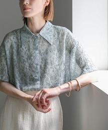 select MOCA | 2022 SS ニュアンス柄シアーシャツ(シャツ/ブラウス)