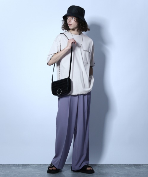 HARE(ハレ)の「ステッチデザインカット(HARE)(Tシャツ/カットソー・メンズ・ブラック/グレー/オフホワイト・SMALL/MEDIUM)」の8枚目の写真