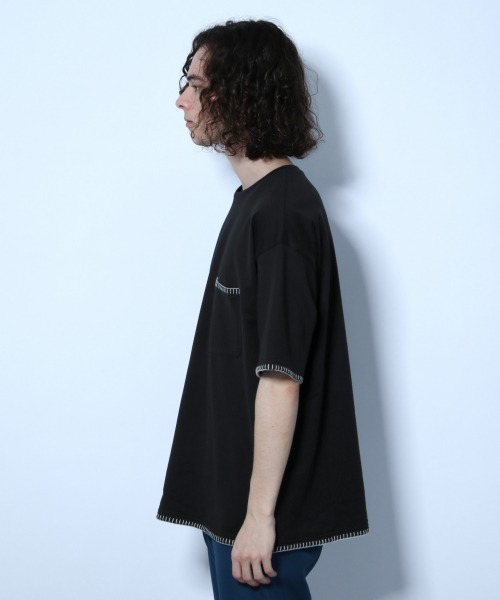 HARE(ハレ)の「ステッチデザインカット(HARE)(Tシャツ/カットソー・メンズ・ブラック/グレー/オフホワイト・SMALL/MEDIUM)」の15枚目の写真