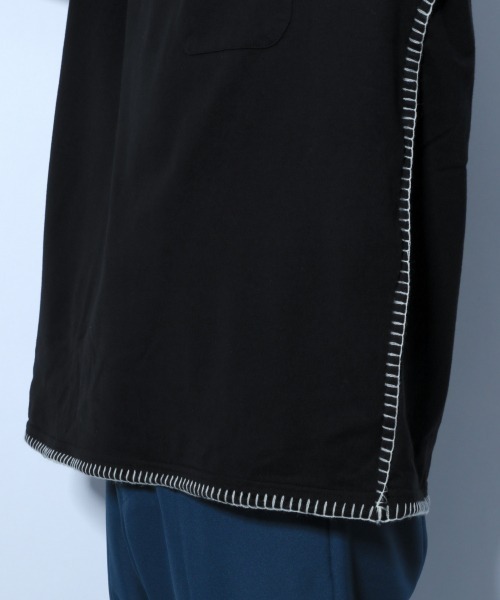 HARE(ハレ)の「ステッチデザインカット(HARE)(Tシャツ/カットソー・メンズ・ブラック/グレー/オフホワイト・SMALL/MEDIUM)」の7枚目の写真