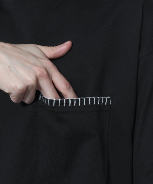 HARE(ハレ)の「ステッチデザインカット(HARE)(Tシャツ/カットソー・メンズ・ブラック/グレー/オフホワイト・SMALL/MEDIUM)」の9枚目の写真