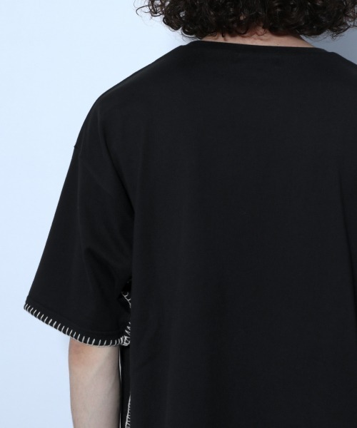 HARE(ハレ)の「ステッチデザインカット(HARE)(Tシャツ/カットソー・メンズ・ブラック/グレー/オフホワイト・SMALL/MEDIUM)」の12枚目の写真