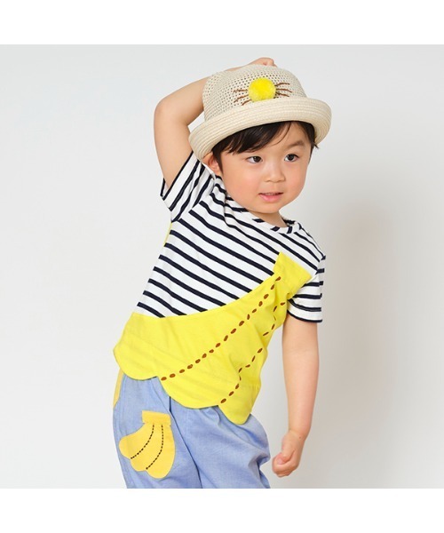 【専用】ベイビーチアー パーティTシャツ＆バナナセットアップ＆ビスケットトップス baby cheer（ベイビーチアー）の「おおきなバナナモチーフT