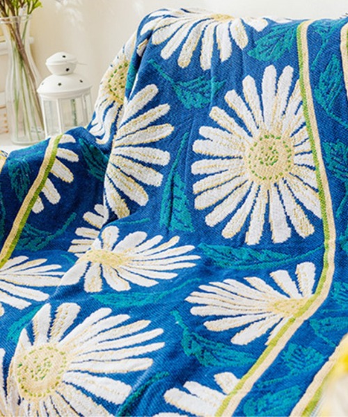 aimoha（アイモハ）の「ヨーロピアンスタイルソファカバー（ブランケット・メンズ・ホワイト/イエロー・FREE）」の7枚目の写真