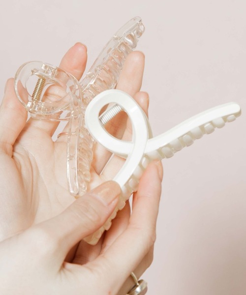 flower（フラワー）の「ラウンドヘアクリップ（バレッタ/ヘアクリップ・レディース・アイボリー/クリア/パープル/ベージュ・FREE）」の16枚目の写真