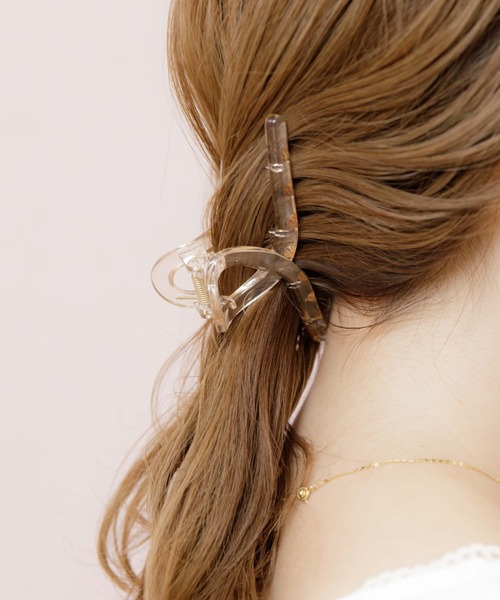 flower（フラワー）の「ラウンドヘアクリップ（バレッタ/ヘアクリップ・レディース・アイボリー/クリア/パープル/ベージュ・FREE）」の14枚目の写真