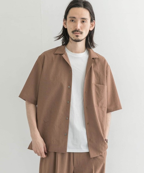 URBAN RESEARCH(アーバンリサーチ)の「ドライメランジオープンカラーショートスリーブシャツ(シャツ/ブラウス・メンズ・グレー系その他/ブラック/ブラウン系その他・MEDIUM/LARGE)」の8枚目の写真